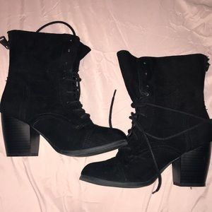 Black ankle booties from Buckle